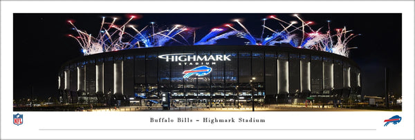 Buffalo Bills New Highmark Stadium Exterior View at Night Panoramic Poster Print - Blakeway 2026