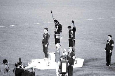 Tommie Smith and John Carlos "Black Power 1968" (Mexico City Olympics) Horizontal Poster - Pyramid