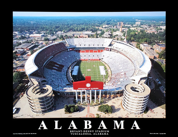 Alabama Crimson Tide Football Bryant-Denny Stadium Aerial 22x28 Poster Print - Aerial Views
