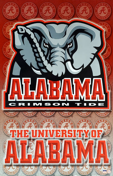 University of Alabama Crimson Tide NCAA "Elephant" Team Logo Poster - Starline Inc.