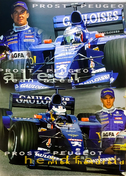 Jean Alesi and Nick Heidfeld Prost-Peugeot 2000 Formula 1 Racing Poster - UK