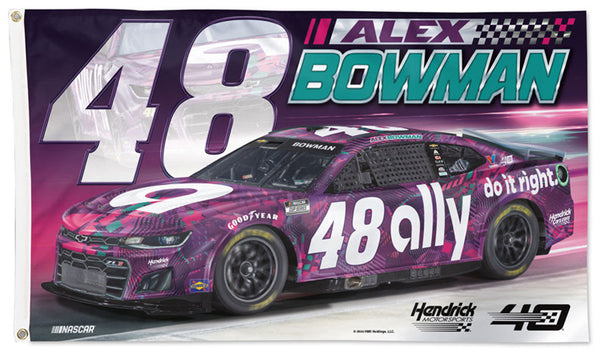 Alex Bowman NASCAR #48 Ally Chevrolet Camaro (2024) Official 3'x5' Deluxe Flag - Wincraft Inc.