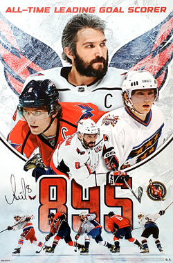 Alex Ovechkin NHL's All-Time Leading Goal Scorer Washington Capitals Commemorative Poster - Costacos 2025
