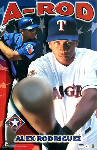 Alex Rodriguez "Power" Texas Rangers Poster - Starline 2001