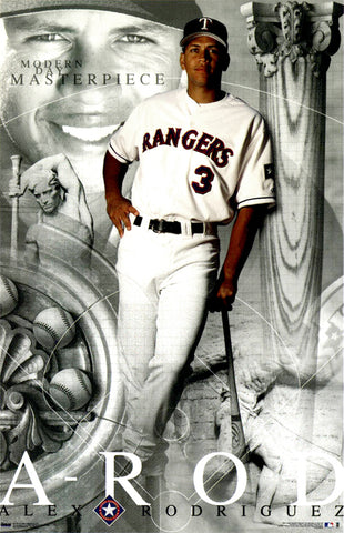 Alex Rodriguez Modern Day Masterpiece Texas Rangers Poster - Costacos  2001 – Sports Poster Warehouse