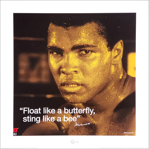 Muhammad Ali Boxing "Butterfly" iQuote Profile Poster Print - Pyramid Posters