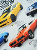 American Muscle Car Evolution (20 Classic Sportscars) Autophile 24x36 Wall Poster - Eurographics