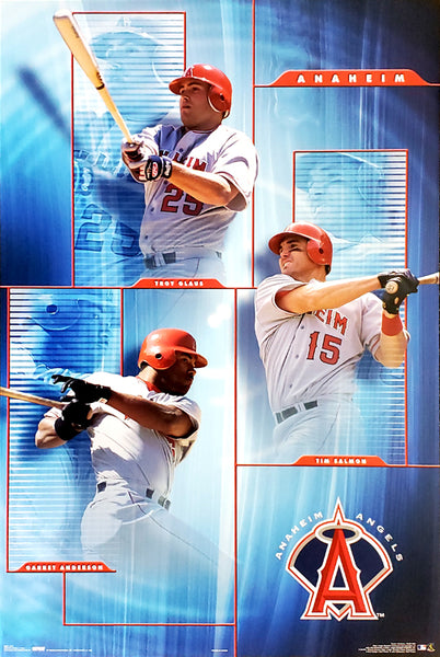 Anaheim Angels "Sluggers" (Anderson, Glaus, Salmon) Poster - Costacos 2003