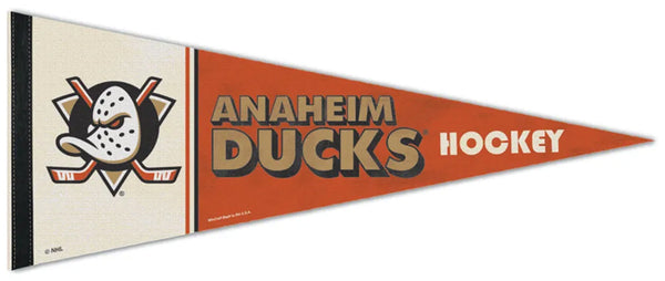Anaheim Mighty Ducks NHL Vintage Hockey Collection Premium Felt Collector's Pennant - Wincraft