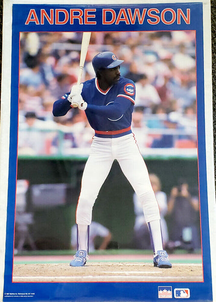 Andre Dawson "MVP Season" Chicago Cubs Vintage MLB Action Poster - Starline 1987