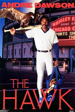 Andre Dawson "The Hawk" Chicago Cubs Vintage Original 1988 MLB Theme Poster - Costacos Final Stock Collection