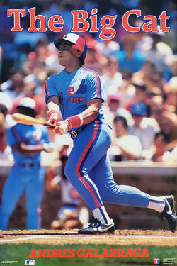 Andres Galarraga "The Big Cat" Montreal Expos 1990 MLB Action Poster - Costacos Final Stock Collection
