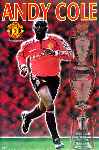 Andy Cole "Champion" Manchester United FC EPL Football Soccer Poster - Starline Inc. 1999