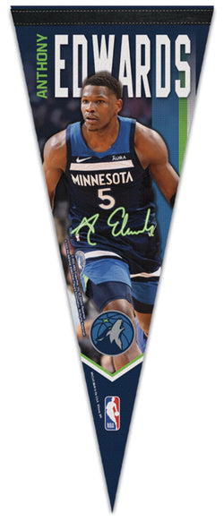 Anthony Edwards "Signature Series" Minnesota Timberwolves Premium Felt Collector's PENNANT - Wincraft 2024