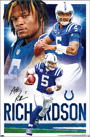 Anthony Richardson "Superstar" Indianapolis Colts QB NFL Action Wall Poster - Costacos 2024