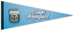 Team Argentina "Vamos Argentina!" Football Soccer Official Premium Felt Pennant - Wincraft Inc.