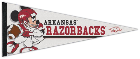 Arkansas Razorbacks "Mickey QB Gunslinger" Official NCAA/Disney Premium Felt Pennant - Wincraft Inc.