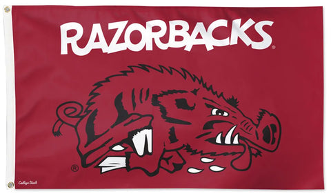 Arkansas Razorbacks "Slobberin' Hog" Official NCAA College Vault 3'x5' Team Flag - Wincraft Inc.