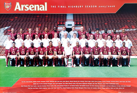 Arsenal FC Team Portrait 2005/06 24x36 Wall Poster - GB Posters