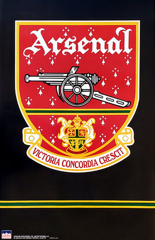 Arsenal FC Official Club Crest Team Logo Poster (1949-2002) - Starline