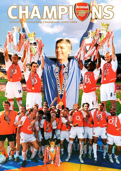 Arsenal FC "Unbeaten Champions" (2004) EPL Football Soccer Commemorative Poster - GB Posters