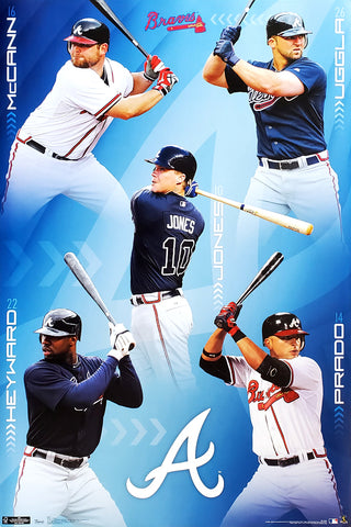 Atlanta Braves "Fantastic Five" Poster (Chipper, McCann, Uggla, Heyward, Prado) - Costacos 2011