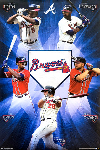 Atlanta Braves "Sluggers" (2013) MLB Baseball Action Poster - Costacos 2013