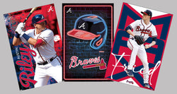 COMBO: Atlanta Braves Baseball 3-Poster Combo Set (Riley, Fried, Logo Posters) - Costacos Sports
