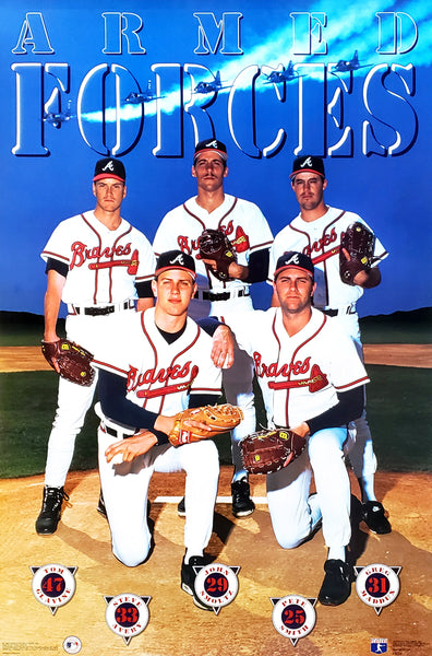 Atlanta Braves "Armed Forces" (1993) Starting Pitchers Poster - Costacos Final Stock Collection