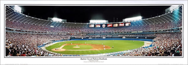 Atlanta Braves "Batter Up at Fulton Stadium" Panoramic Poster Print (1992) - Everlasting Images