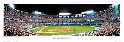 Atlanta Braves "Batter Up at Fulton Stadium" Panoramic Poster Print (1992) - Everlasting Images