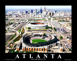 Atlanta Braves First Game at Turner Field 1997 Stadium Poster - Aerial Views