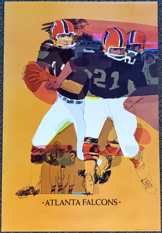 Atlanta Falcons NFL Collectors Series Vintage Original Theme Art Poster (1968)