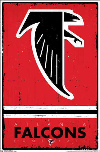 Atlanta Falcons NFL Heritage Series Official NFL Football Team Retro Logo Poster - Trends