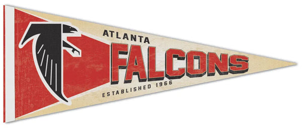 Atlanta Falcons NFL Retro 1966-89-Style Premium Felt Collector's Pennant - Wincraft Inc.