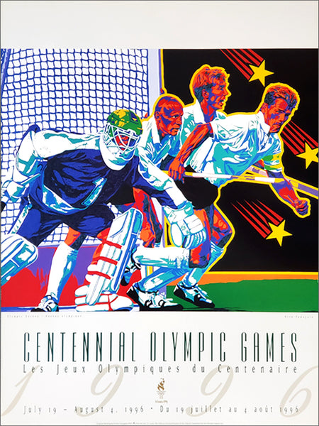 Atlanta 1996 Olympics Field Hockey Official Vintage Original Event Poster - Fine Art Ltd.