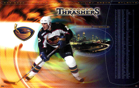 Atlanta Thrashers Inaugural Season 1999-2000 Commemorative Poster (Steve Staios) - Costacos 2000