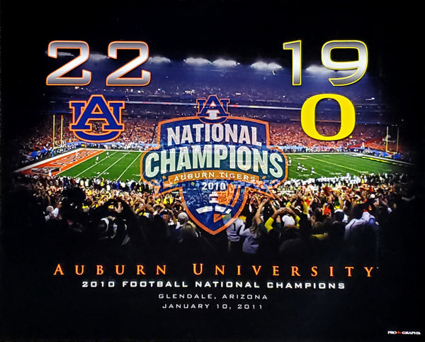 Auburn Tigers 2010 NCAA Football National Champions Commemorative 16x20-Poster Print - ProGraphs 2011