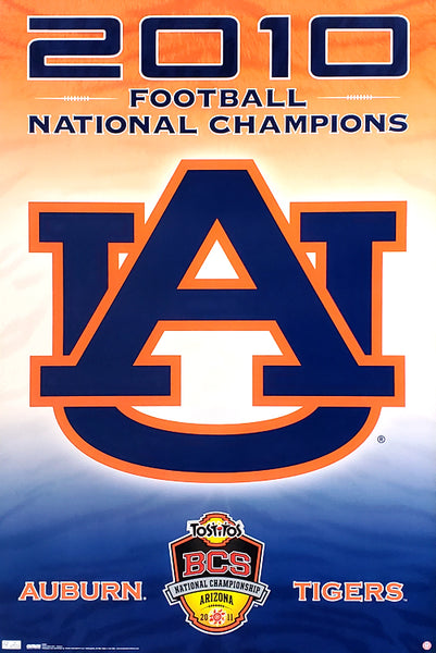 Auburn Tigers 2010 NCAA Football National Champions Commemorative Poster - Costacos Sports