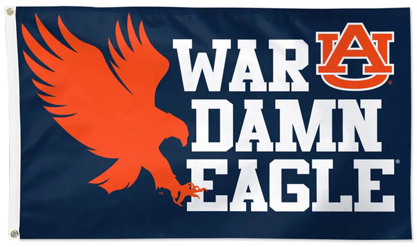 Auburn Tigers "War Damn Eagle" Official NCAA Team Deluxe 3'x5' Flag - Wincraft Inc.