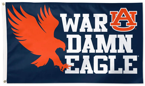 Auburn Tigers "War Damn Eagle" Official NCAA Team Deluxe 3'x5' Flag - Wincraft Inc.