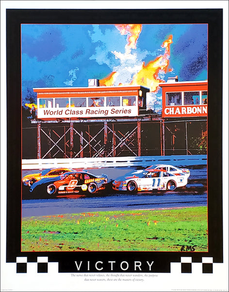 Auto Racing "Victory" NASCAR-Style Inspirational Motivational Poster - Front Line