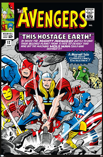 The Avengers #12 (Jan. 1965) Marvel Comics Cover Reproduction