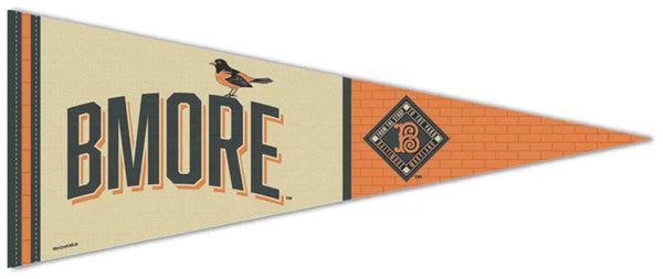 Baltimore Orioles "BMORE" Official MLB City Connect Style Premium Felt Pennant - Wincraft Inc.