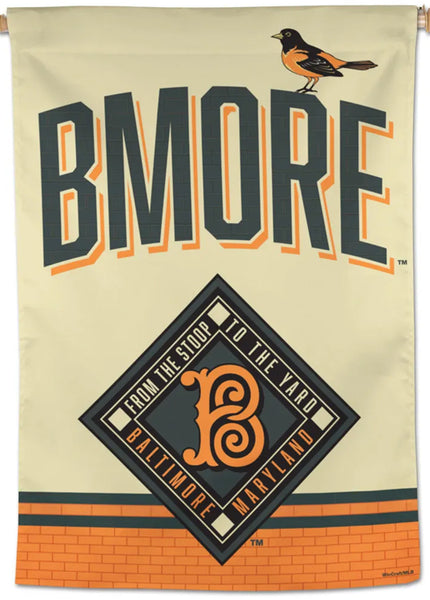Baltimore Orioles "BMORE" MLB City Connect 2026 Edition Official 28x40 Wall Banner - Wincraft Inc.