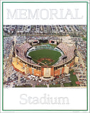 Baltimore Orioles Memorial Stadium Final Opening Day (4/8/1991) Commemorative Poster - Aerial Views