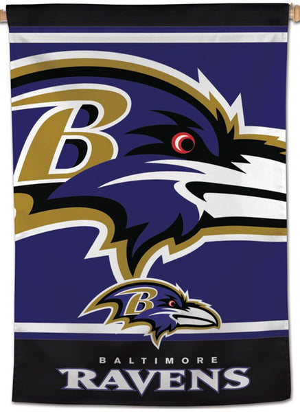 Baltimore Ravens Logo-Style Official NFL Team 28x40 Wall BANNER - Wincraft Inc.