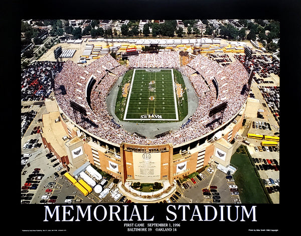 Baltimore Ravens Memorial Stadium (1996) Premium Poster Print - Aerial Views