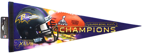 Baltimore Ravens Super Bowl XLVII Champions Premium Felt Commemorative Pennant - Wincraft 2013