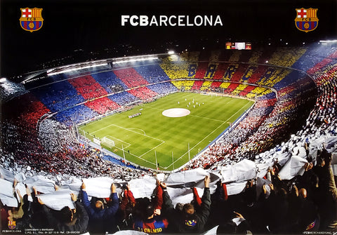 FC Barcelona Estadio Camp Nou Stadium Game Night Poster - CPG (Spain)
